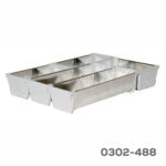 Jgo. organizadores Nova Pro (B3) INOX para cajon 400 mm L=500 mm
