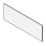 Barra para frente interno recortable aluminio 1160 mm Vionaro h=185 blanco