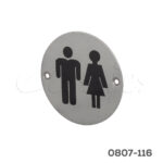 Letrero met con  imagen de hombre-mujer niq cepill