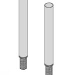 Juego de ext para pata galatea 1800 mm (2pz) aluminio