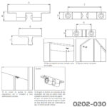 Resbalón doble bola para puerta de gabinete Cerrajes Latón pulido L=44mm - Image 2