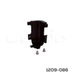 Unión esquina interna Cerrajes "Gola" H=57mm Zamak Negro mate