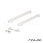 Juego de varilla lateral rectangular Nova Pro 500 mm con fijaciones metalico