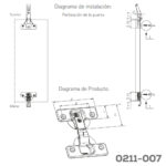 Bisagra salice central con  reg  para sist pleg mad/mad - Imagen 2