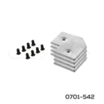 Juego de 4 escuadras interna para perfil (interior 42mm) con 8 tornillos negros