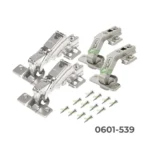 Juego de bisagras para esquina 165° + 135° Ø=35mm 48x6mm Níquel con tornillos
