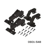 Juego de bisagras para esquina 165° + 135° Ø=35mm 48x6mm Níquel negro con tornillos