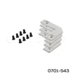 Juego de 4 escuadras interna para perfil 4021 (interior 16mm) con 8 tornillos negros