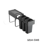 Bote "Cargo-Trash" triple para basura, capacidad 30L (3x10L), con cierre suave, Antracita
