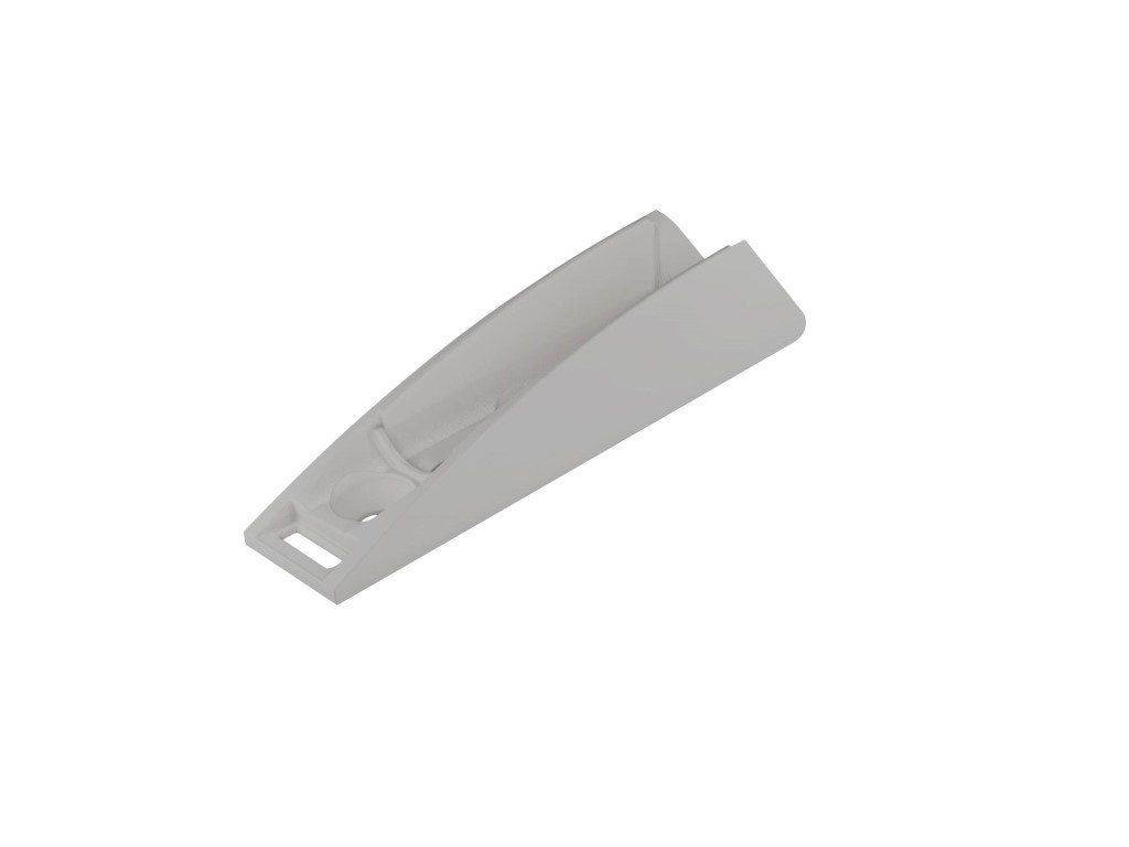 D0A8160B894E4FF21438A11E25229DF6.jpg Componente inferior para soporte Italiana Ferramenta "K-Push Tech" L=20mm gris claro - Imagen 1