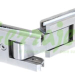 Bisagra para cristal Cerrajes "Cancelería" para baño Acero inoxidable satinado